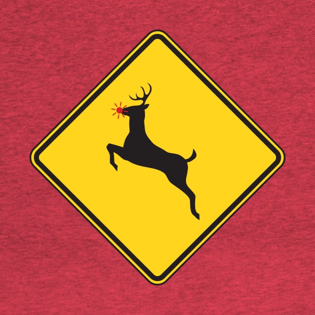 Rudolph Reindeer Road Sign by BuzzBenson